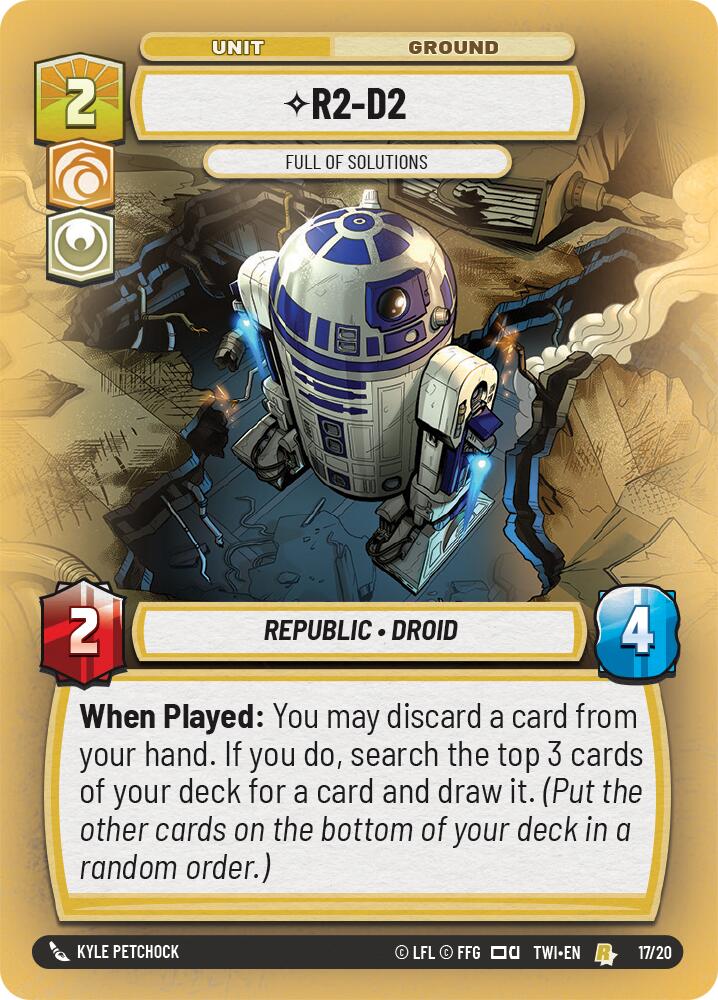 R2-D2 - Full of Solutions [TWI-WPP - 17/20 Rare] - Twilight of the Republic: Weekly Play Promos