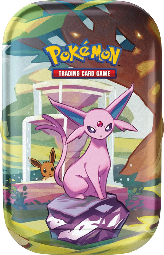 (PREORDER) Scarlet & Violet: Prismatic Evolutions Mini Tin (Espeon)