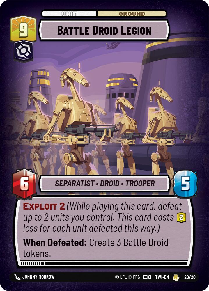Légion de droïdes de combat [TWI-WPP - 20/20] - Le Crépuscule de la République : Promos de jeu hebdomadaires