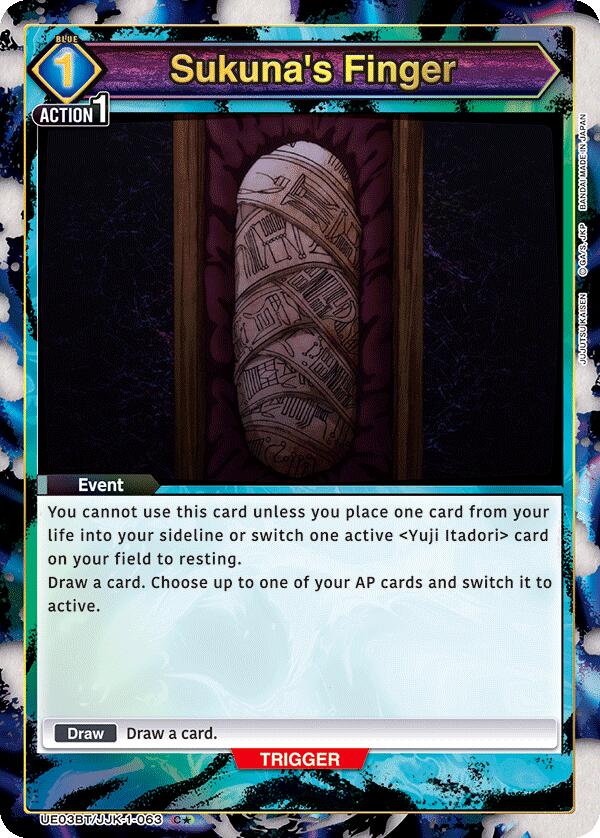 Sukuna's Finger (C*) [UE03BT - UE03BT/JJK-1-063] - UE03BT: Jujutsu Kaisen
