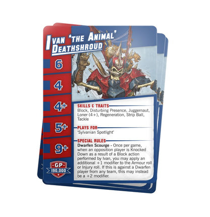 Blood Bowl Team Card Pack - Vampire Team