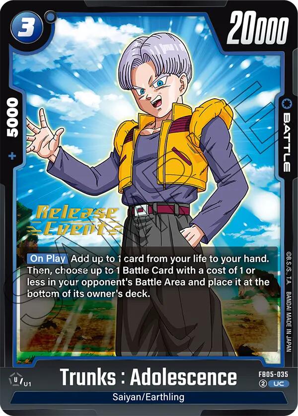 Trunks : Adolescence [FB05_PR - FB05-035] - Cartes événement de la nouvelle aventure