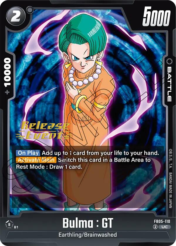 Bulma : GT [FB05_PR - FB05-110] - New Adventure Release Event Cards