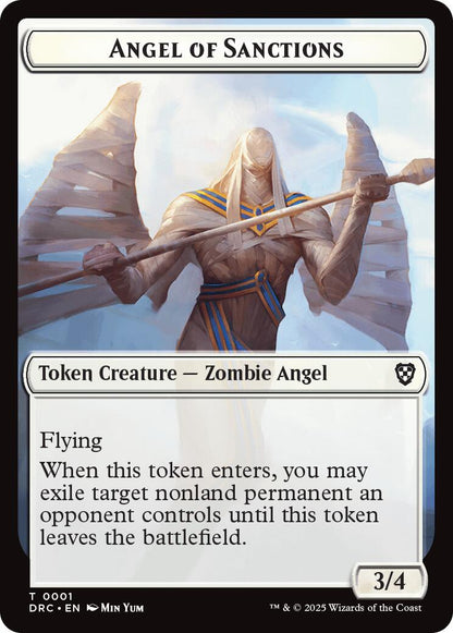 Angel of Sanctions // Zombie (0003) Double-Sided Token