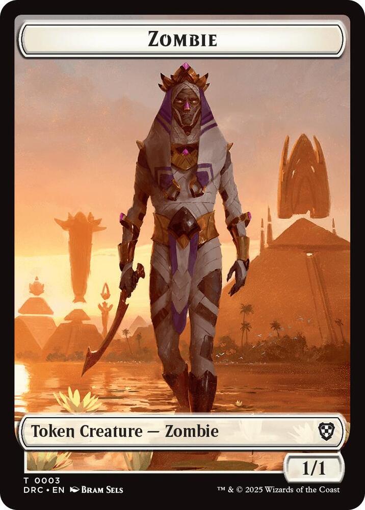 Vizier of Many Faces // Zombie (0003) Double-Sided Token (Back)