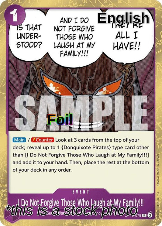 I Do Not Forgive Those Who Laugh at My Family!!!