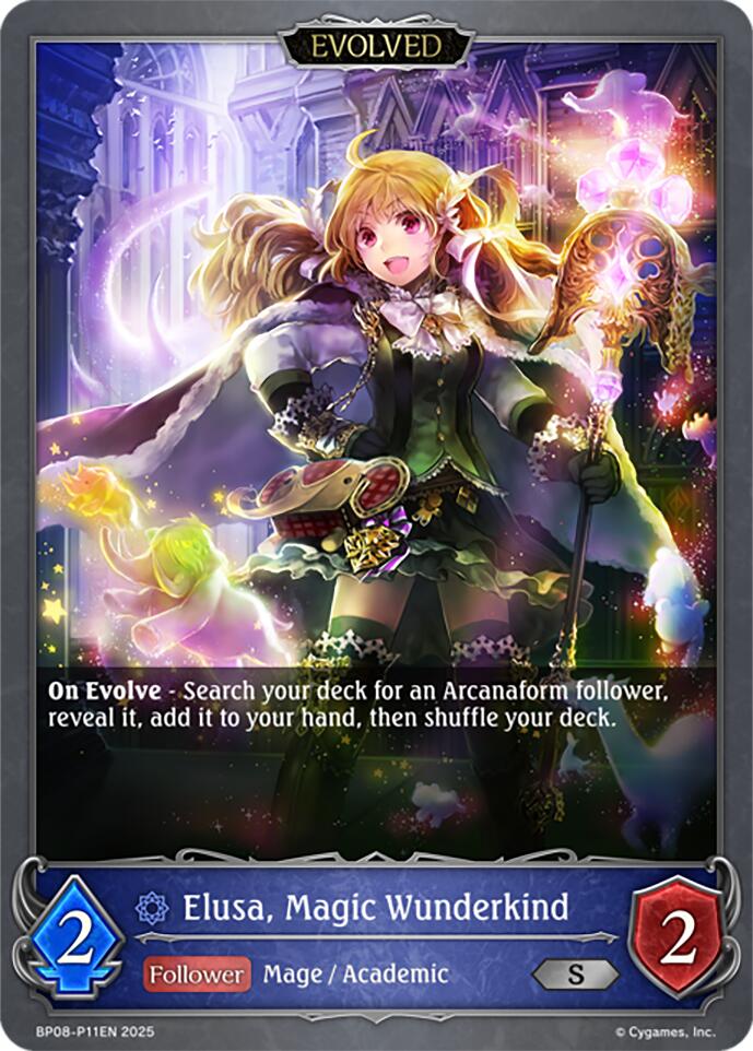 Elusa, Magic Wunderkind (Evolved) - P11EN (Foil) [BP08 - BP08-P11EN - Premium] - BP08: Alterchaotica