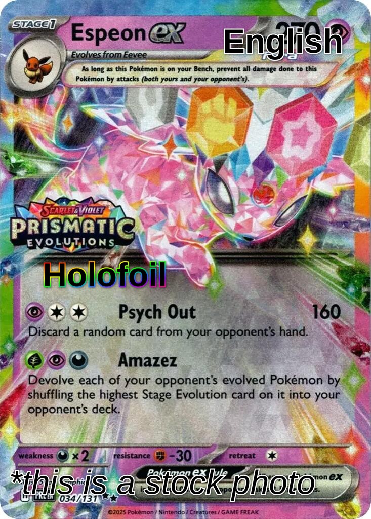 Espeon ex - 034/131 (Prismatic Evolutions Stamp)