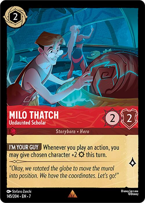 Milo Thatch - Undaunted Scholar [7 - 145/204 - Rare] - Archazia's Island