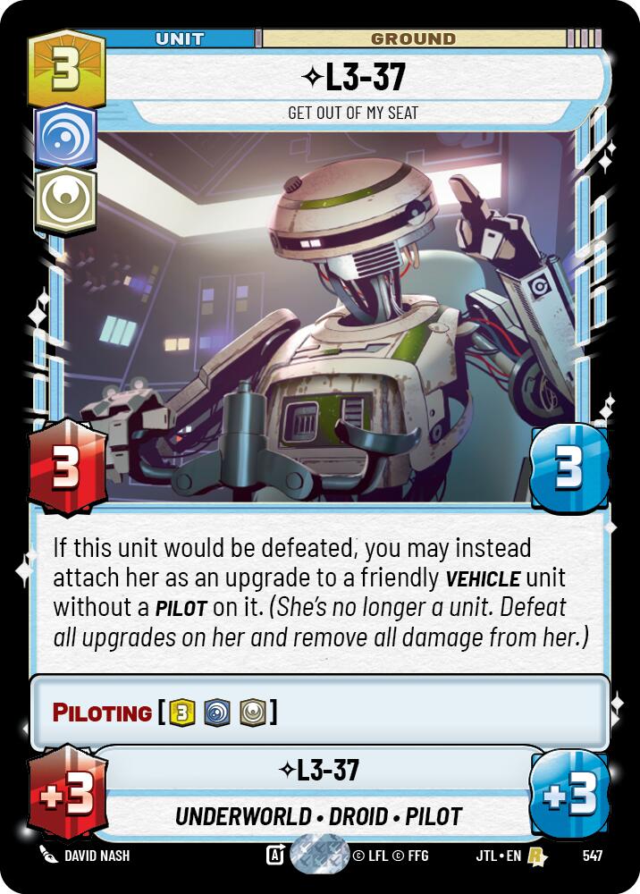 L3-37 - Hors de mon siège (Foil) [JTL - 547] - Jump to Lightspeed