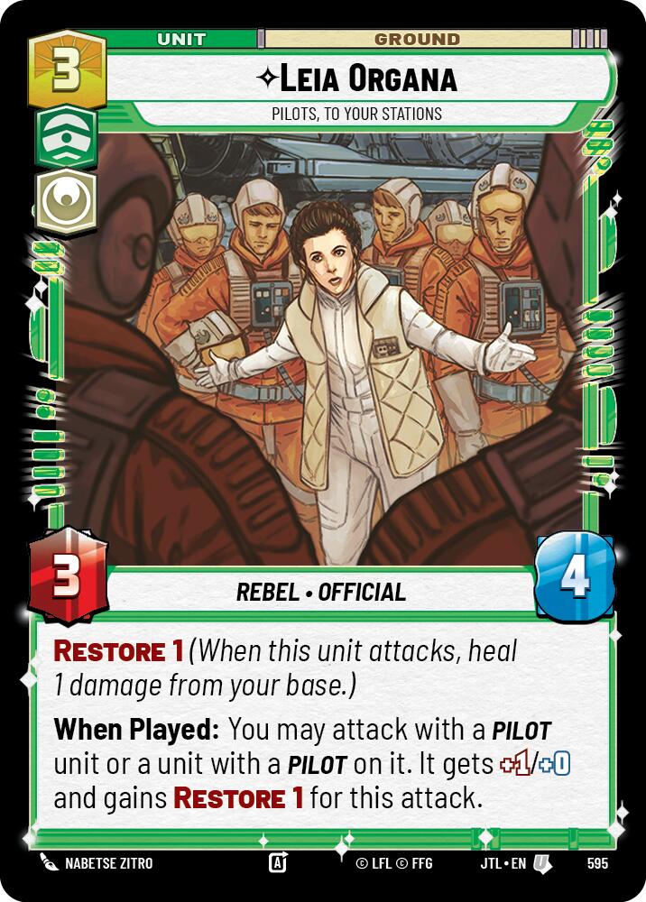 Leia Organa - Pilots, To Your Stations (Foil) [JTL - 595]