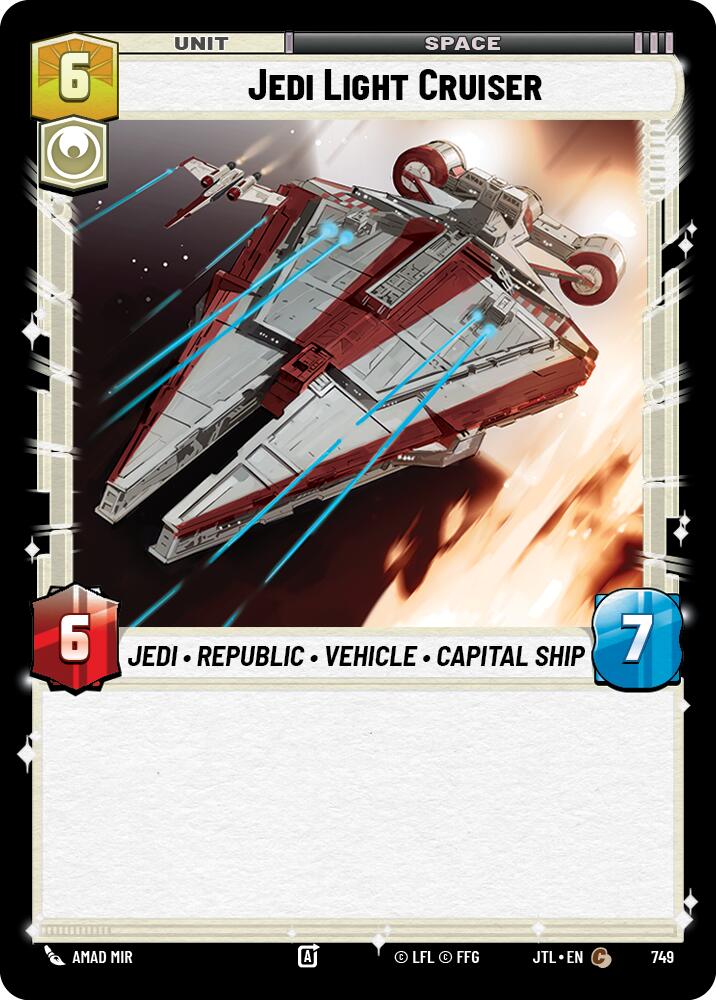 Jedi Light Cruiser (Foil) [JTL - 749 - Common] - Jump to Lightspeed