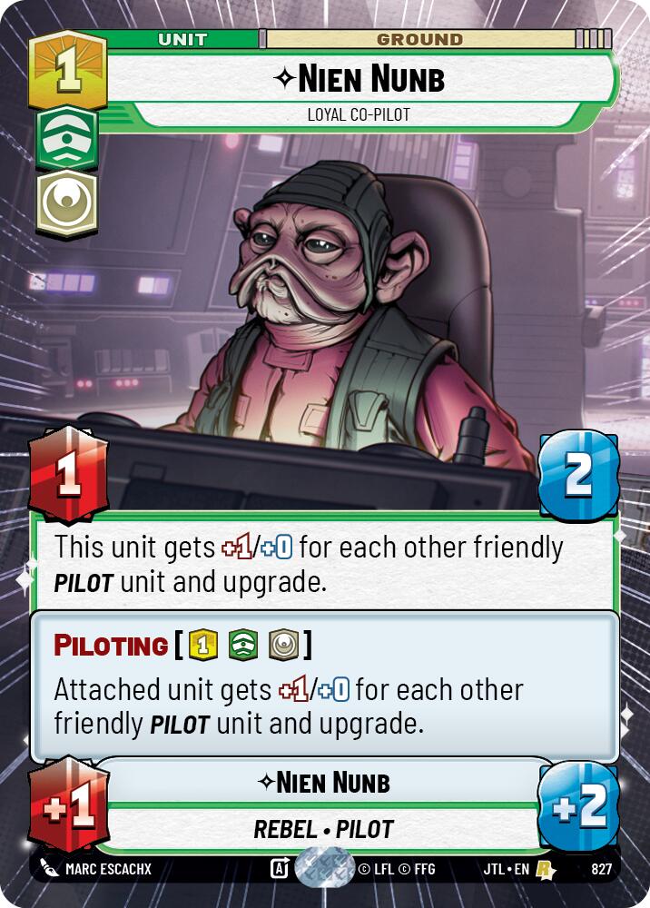 Nien Nunb - Co-pilote loyal (Feuille d'aluminium hyperspatiale) [JTL - 827] - Saut vers la lumière