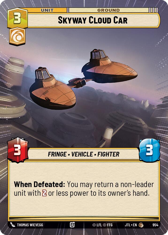 Skyway Cloud Car (Hyperspace Foil) [JTL - 954 - Common] - Jump to Lightspeed