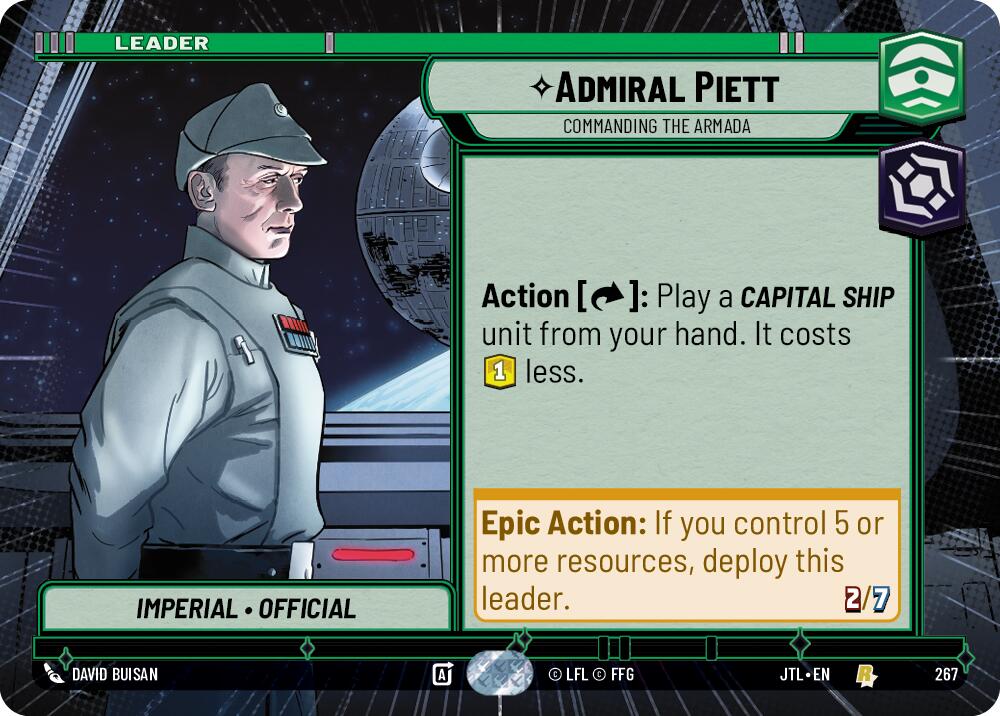 Admiral Piett - Commanding the Armada (Hyperspace) [JTL - 267 Rare] - Jump to Lightspeed