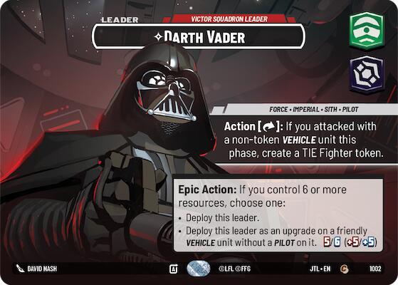 Darth Vader - Victor Squadron Leader (Showcase) [JTL - 1002 Common] - Jump to Lightspeed