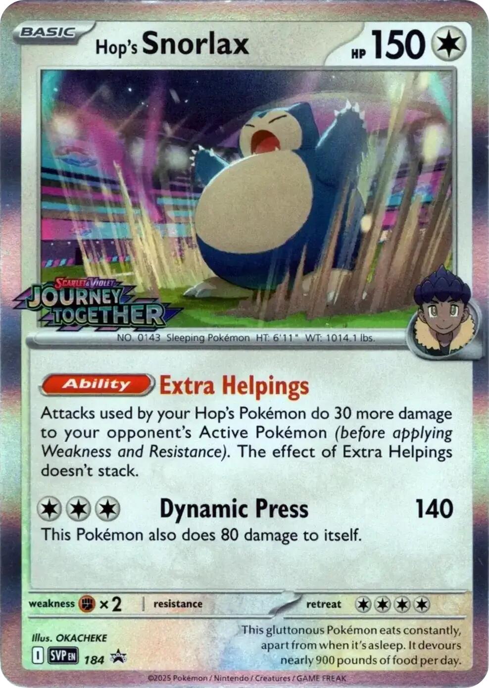Hop's Snorlax - 184 (Prerelease)