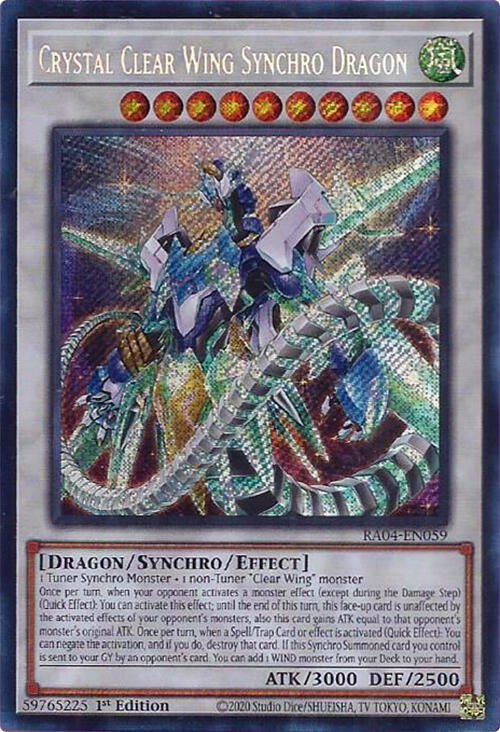 Crystal Clear Wing Synchro Dragon (Secret Rare)