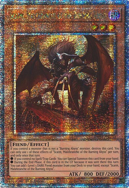 Scarm, Malebranche of the Burning Abyss (Quarter Century Secret Rare)