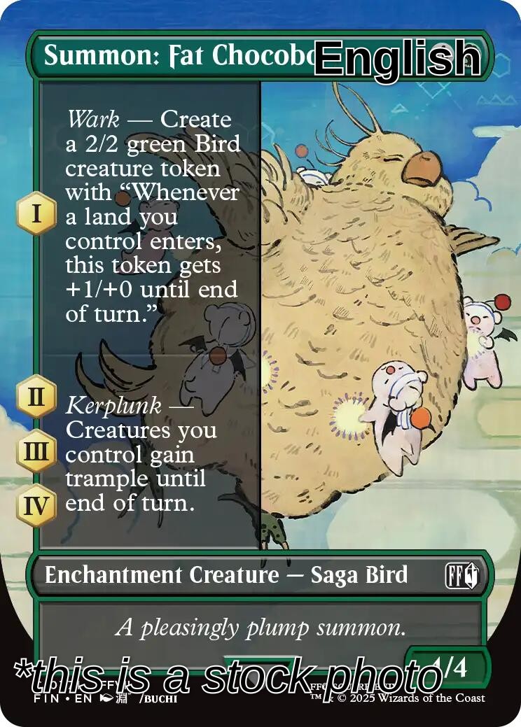 Summon: Fat Chocobo (Borderless)