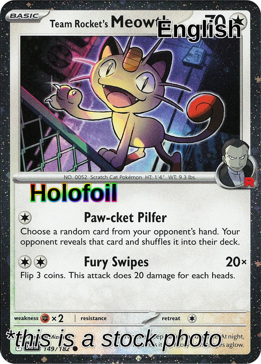 Team Rocket's Meowth (Cosmos Holo)