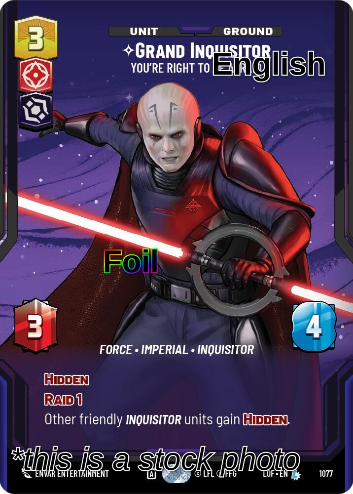 Grand Inquisitor - You're Right to Be Afraid (Prestige Foil)