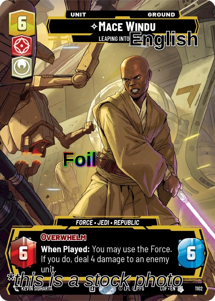 Mace Windu - Leaping into Action (Prestige Foil)