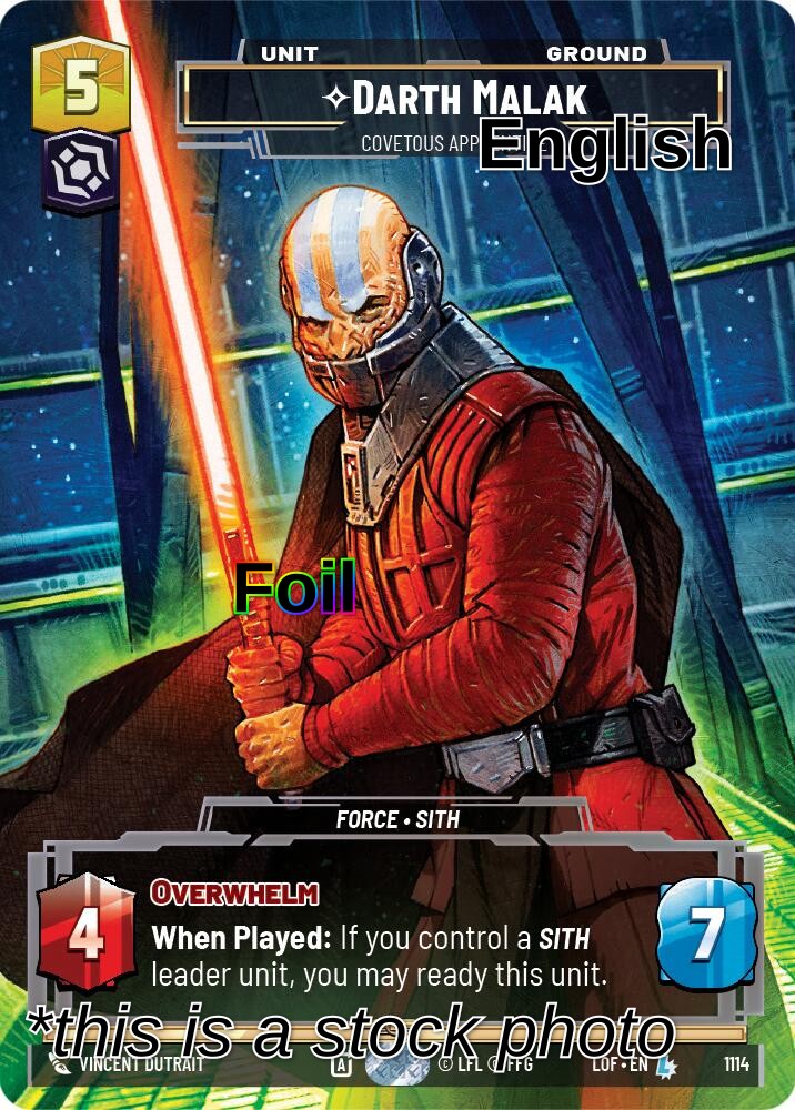 Darth Malak - Covetous Apprentice (Prestige Foil)