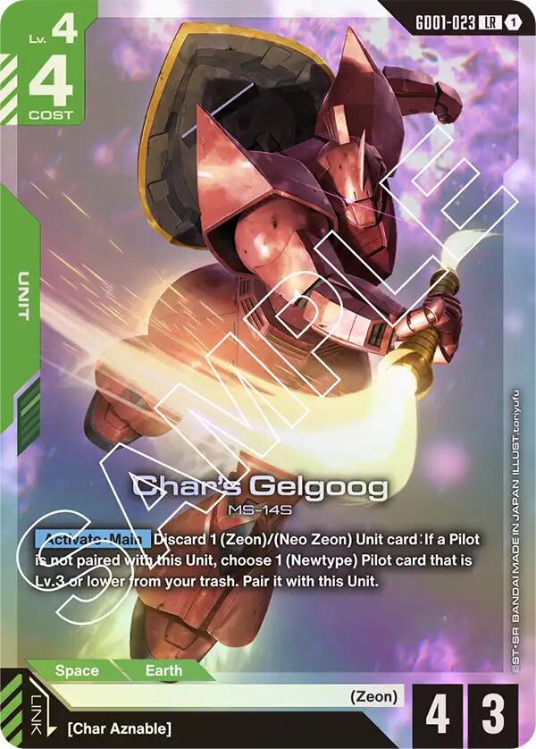 Char's Gelgoog [GD01 - GD01-023 - LR] - Newtype Rising