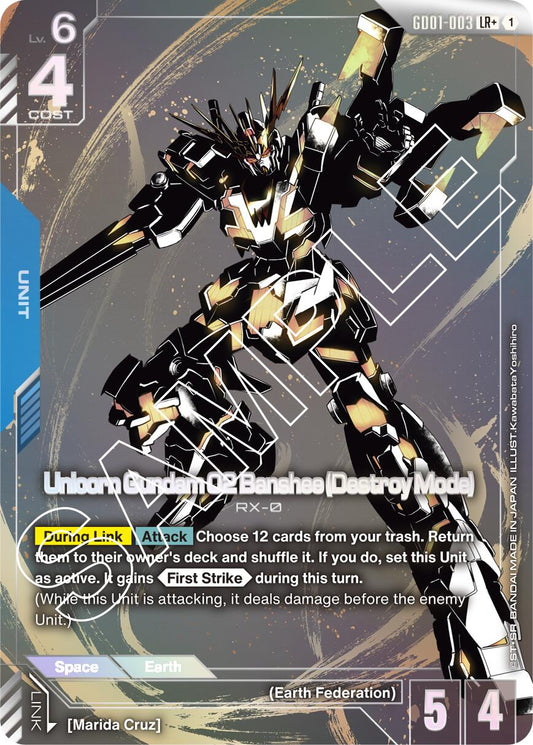 Unicorn Gundam 02 Banshee (mode Détruit) (LR+) [GD01 - GD01-003] - Newtype Rising