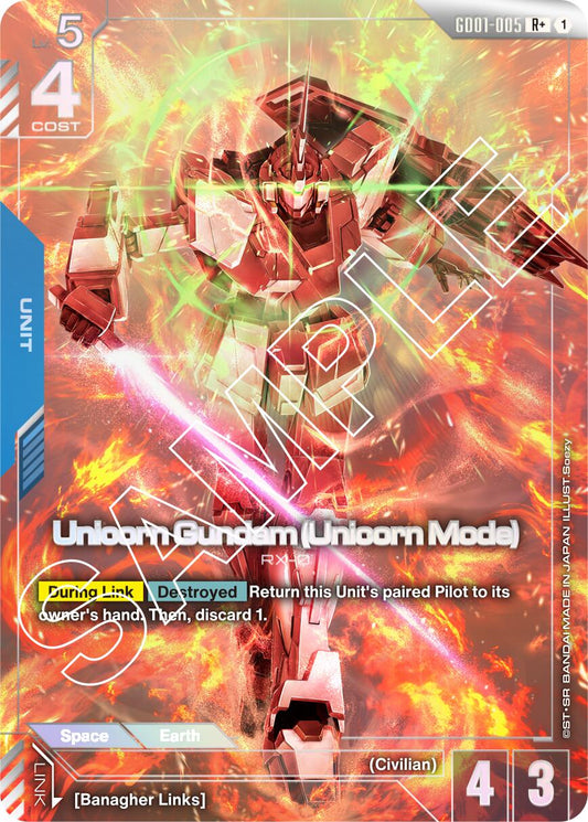 Unicorn Gundam (mode Licorne) (R+) [GD01 - GD01-005] - Newtype Rising