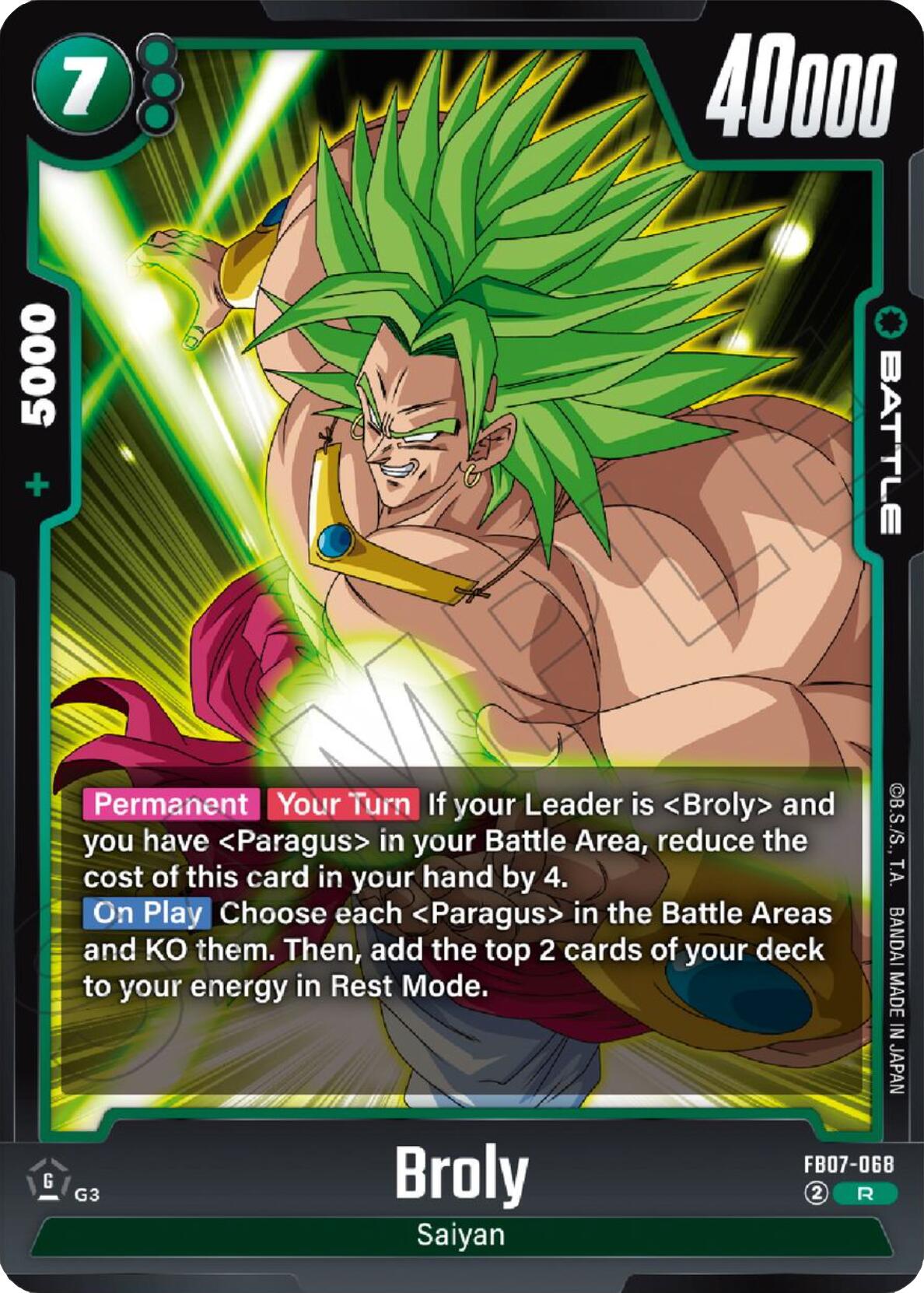 Broly [FB07 - FB07-068] - Souhait pour Shenron