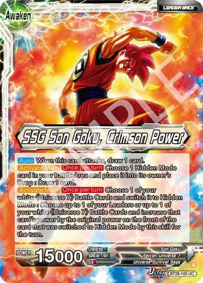 Son Goku // Son Goku SSG, Puissance Écarlate [BT28 - BT28-105] - Choc Prismatique