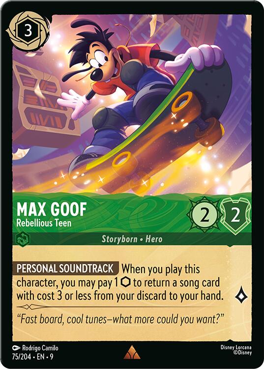 Max Goof - Rebellious Teen [9 - 75/204 - Rare] - Fabled