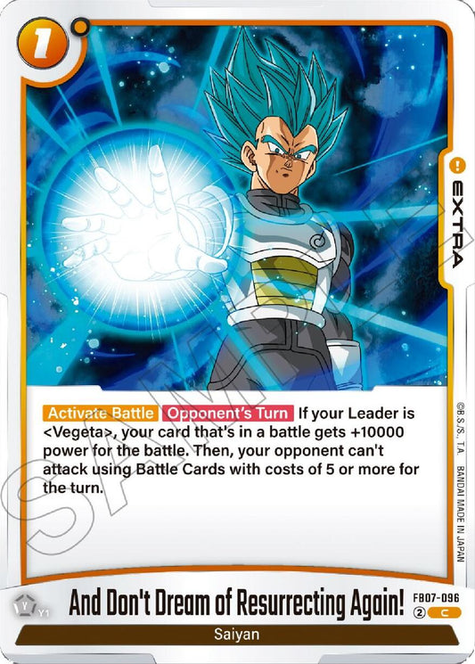 And Don't Dream of Resurrecting Again!