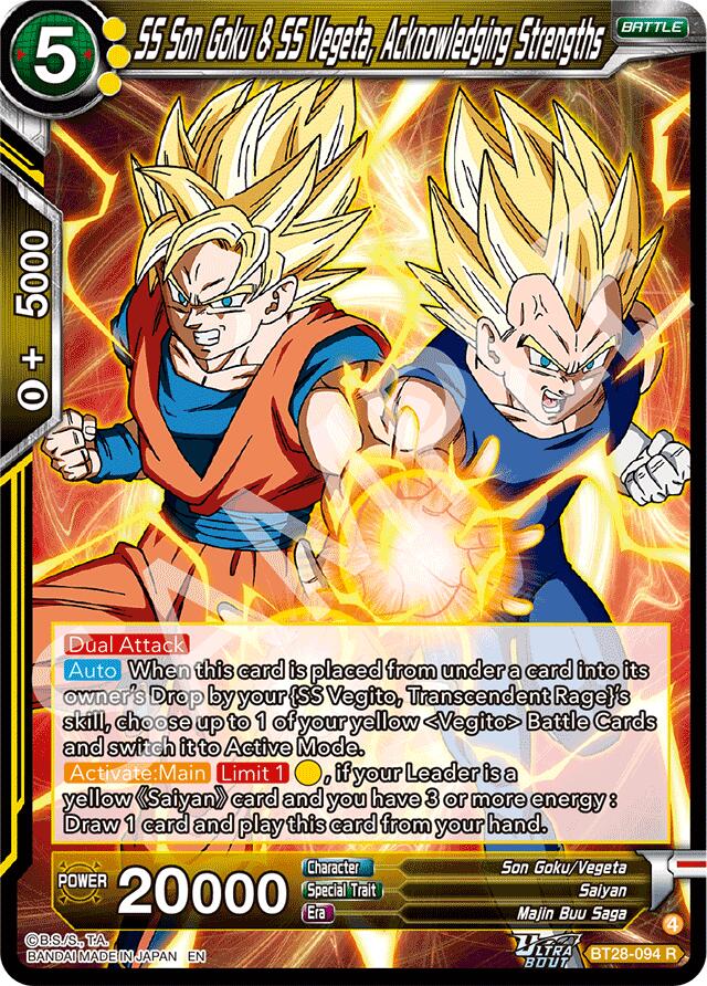 SS Son Goku & SS Vegeta, Acknowledging Strengths [BT28 - BT28-094]
