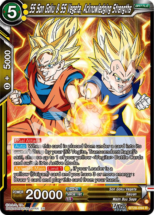 SS Son Goku & SS Vegeta, Acknowledging Strengths [BT28 - BT28-094]