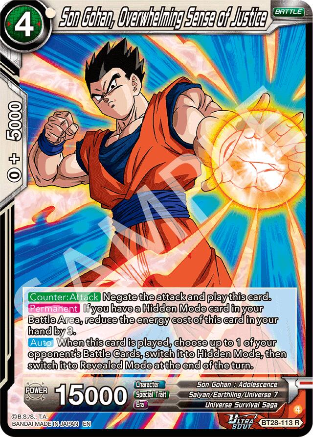 Son Gohan, Overwhelming Sense of Justice [BT28 - BT28-113]