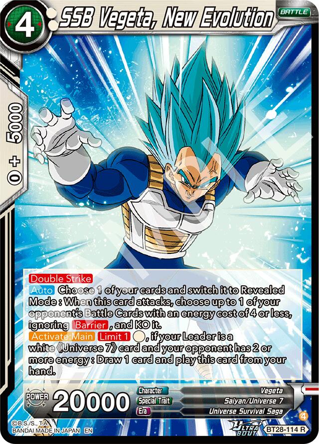 SSB Vegeta, New Evolution [BT28 - BT28-114]