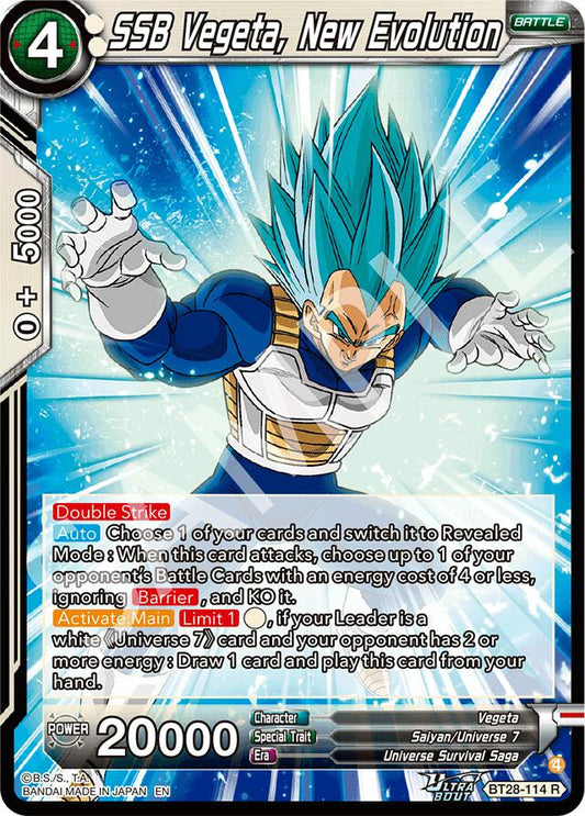 SSB Vegeta, New Evolution [BT28 - BT28-114]
