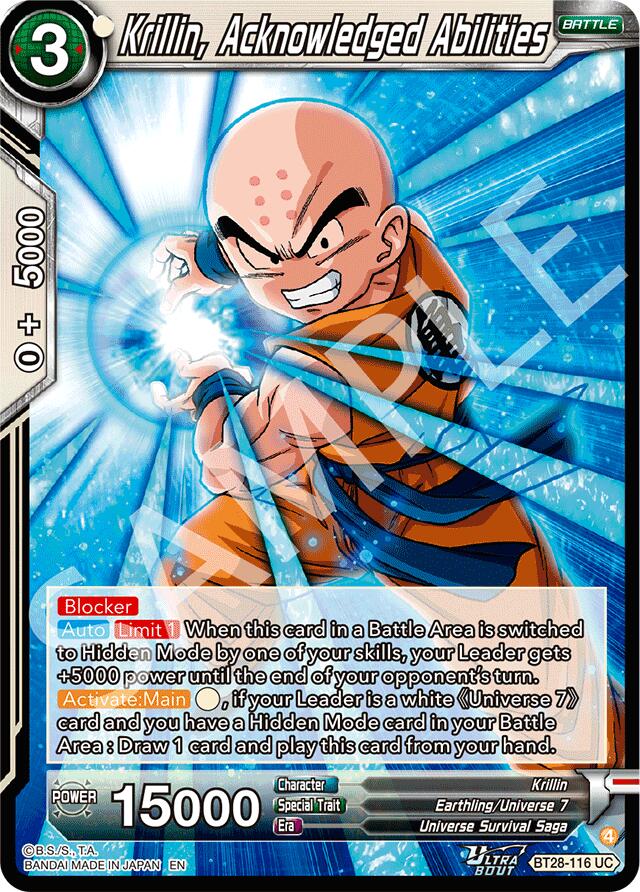 Krillin, Acknowledged Abilities [BT28 - BT28-116]