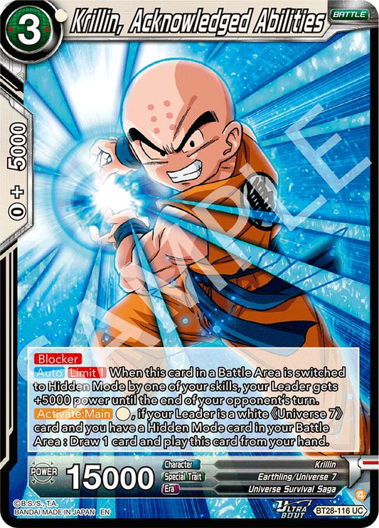 Krillin, Acknowledged Abilities [BT28 - BT28-116]