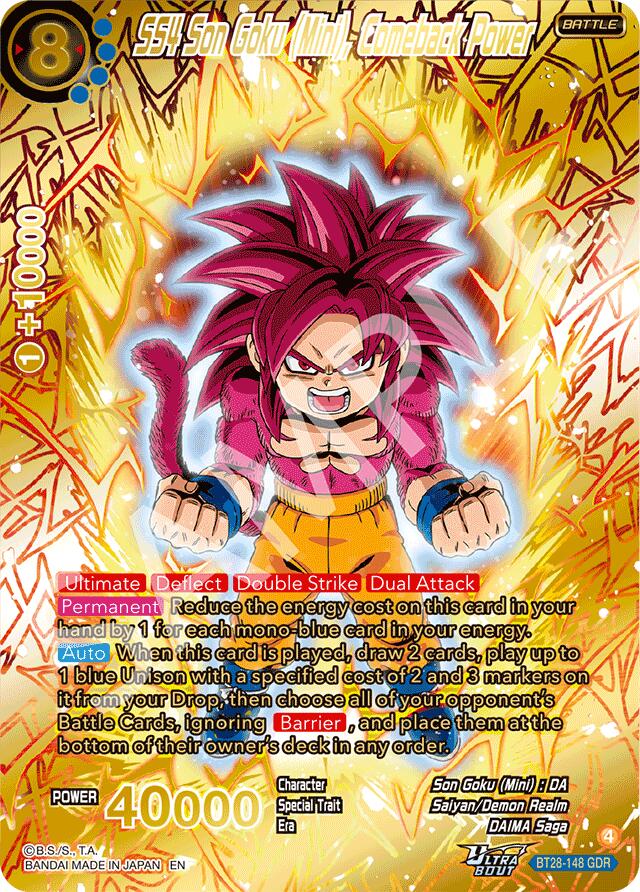 SS4 Son Goku (Mini), Comeback Power (GDR) [BT28 - BT28-148]