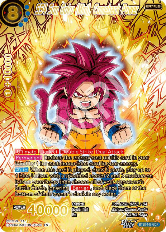 SS4 Son Goku (Mini), Comeback Power (GDR) [BT28 - BT28-148]