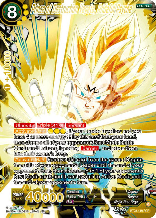 Prince of Destruction Vegeta, Prideful Psyche [BT28 - BT28-149]