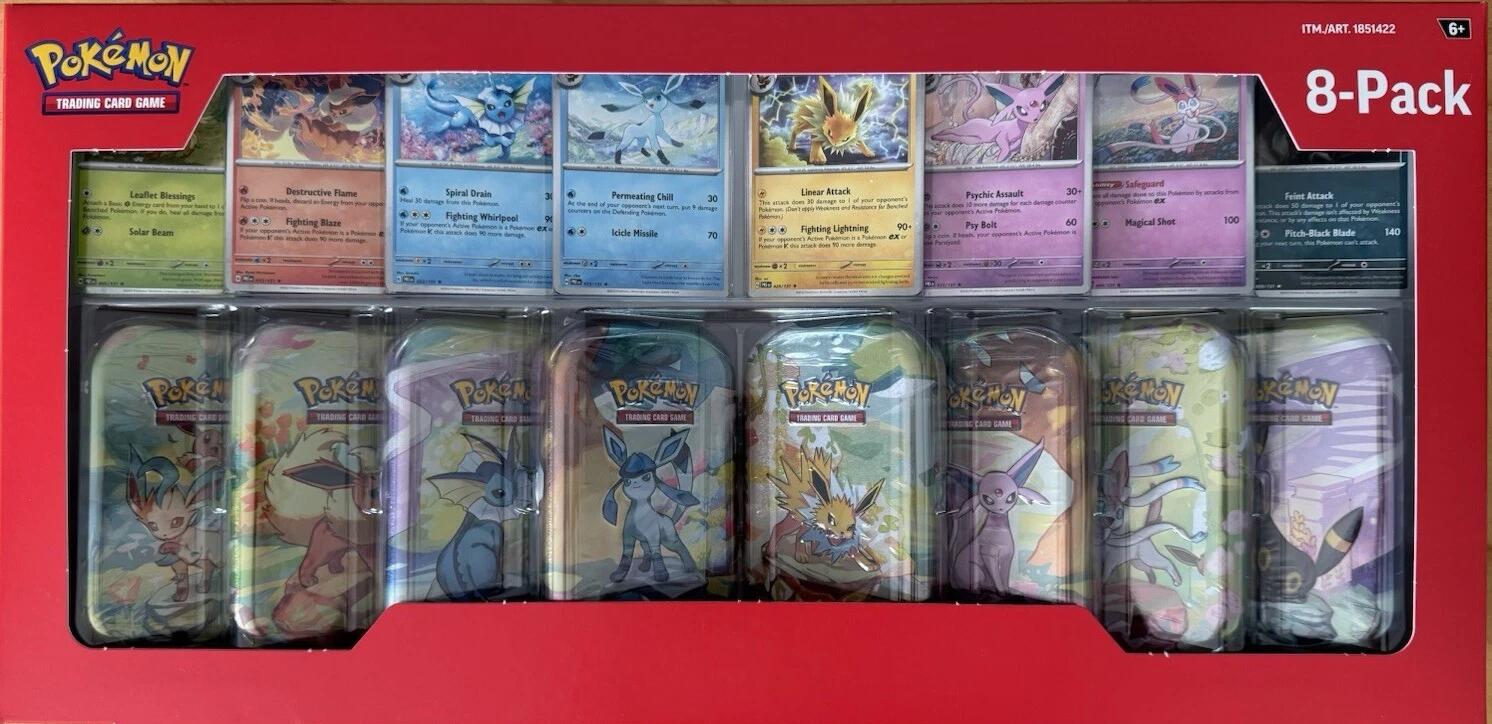 Costco Prismatic Evolutions 8-Pack Mini Tins