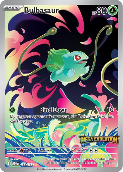 Bulbasaur - 133/132 (Mega Evolution Stamped)