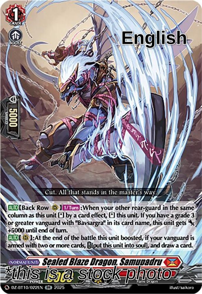 Sealed Blaze Dragon, Samupadru