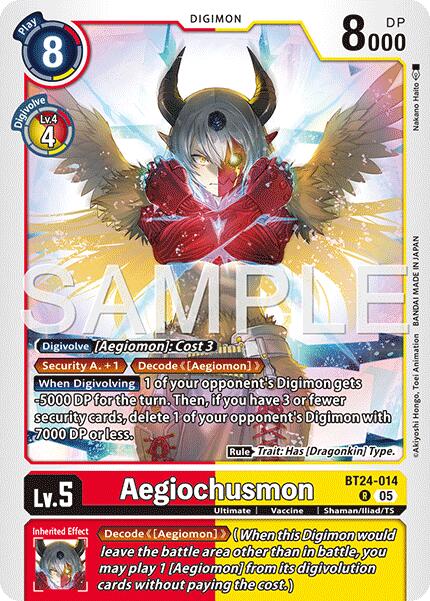 Aegiochusmon [BT-24 - BT24-014 R - Rare] - Time Stranger