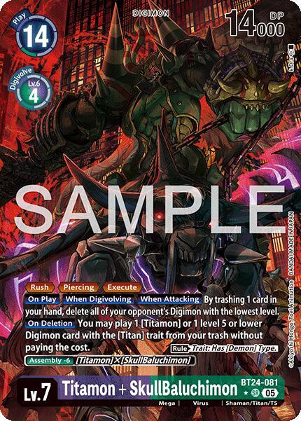 Titamon + SkullBaluchimon (Alternate Art) [BT-24 - BT24-081 SR]
